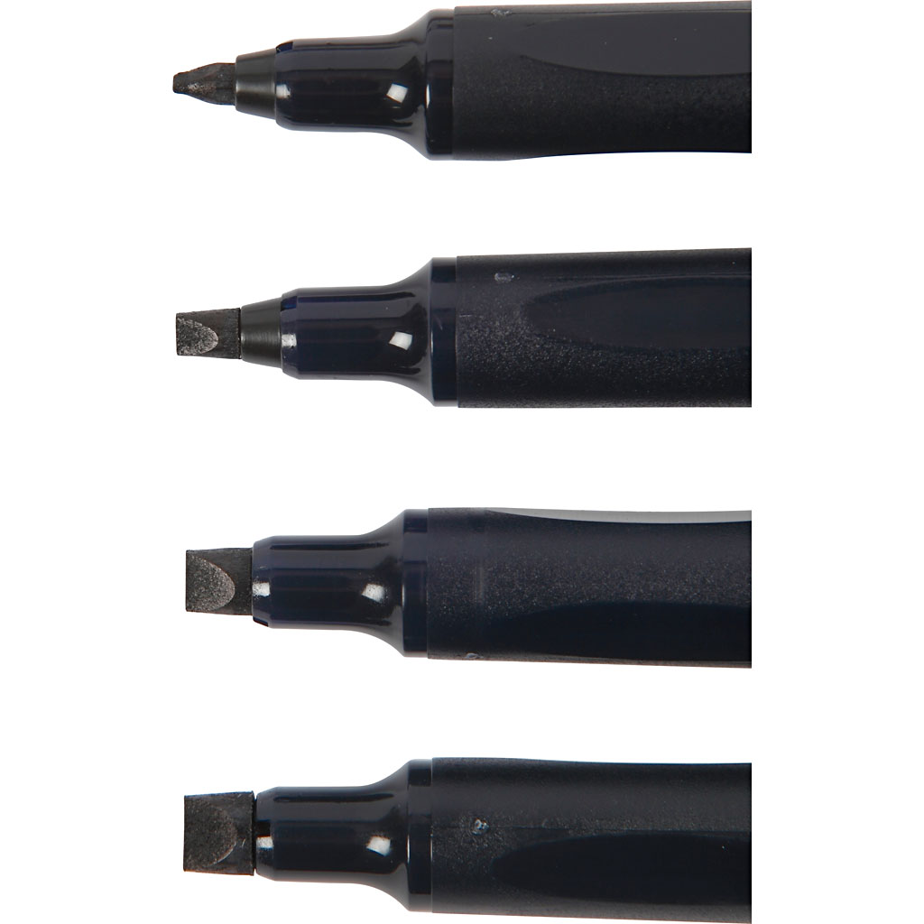 Stiften 1,4/2,5/3,6/4,8mm, zwart