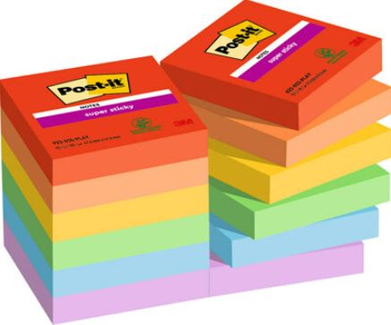 Super Sticky Notes Playful Colour Collection 47,6 x 47,6 mm