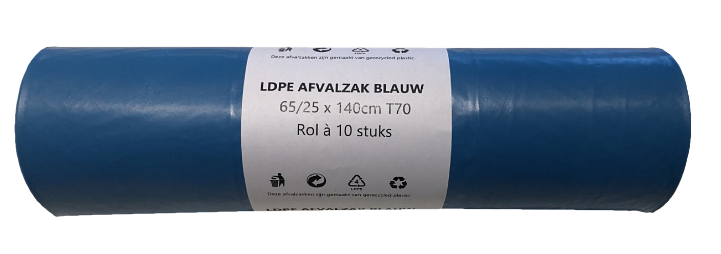 Afvalzak 240 L Blauw LDPE T70