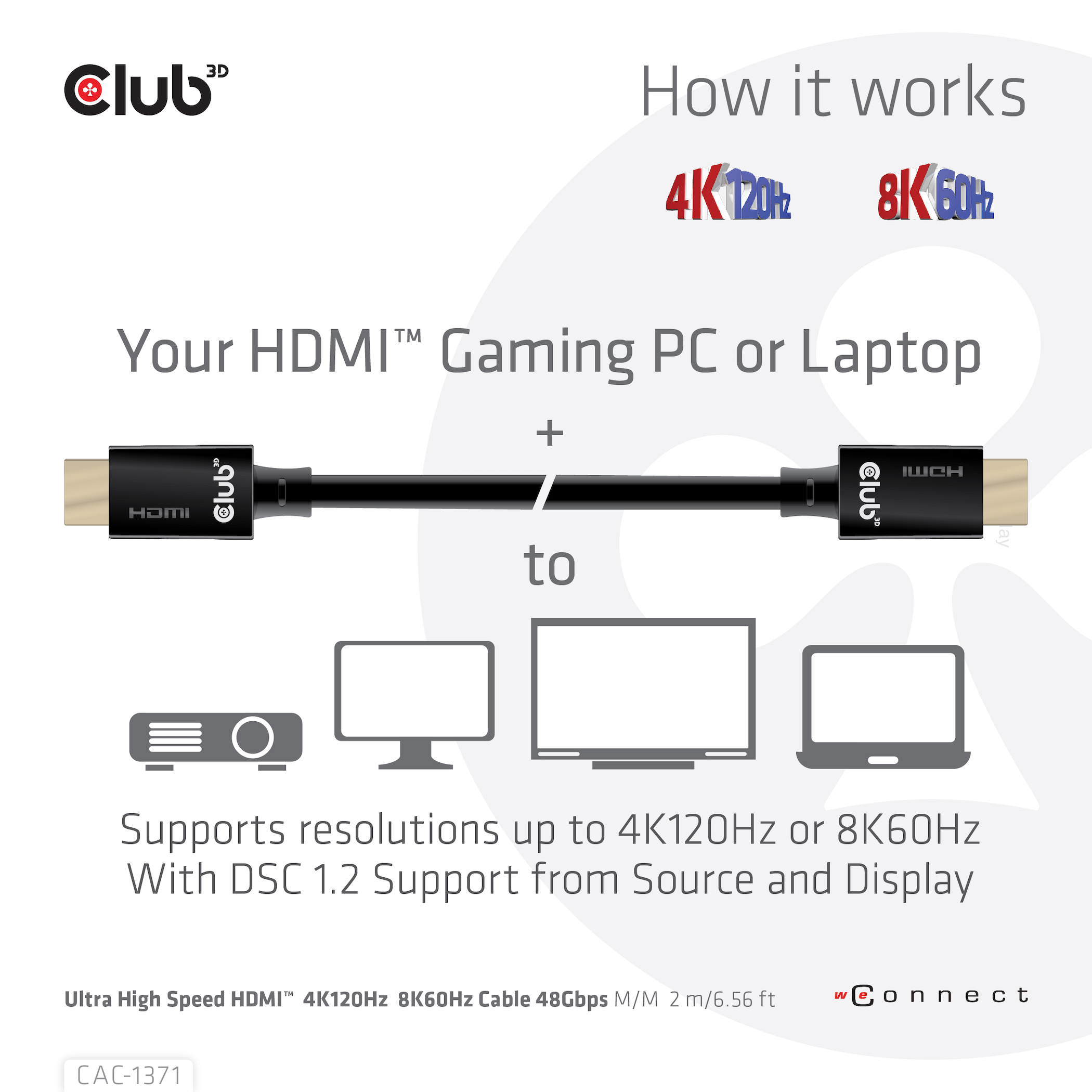 HDMI 2.1 Ultra High Speed 10K 120Hz 1Meter M/M