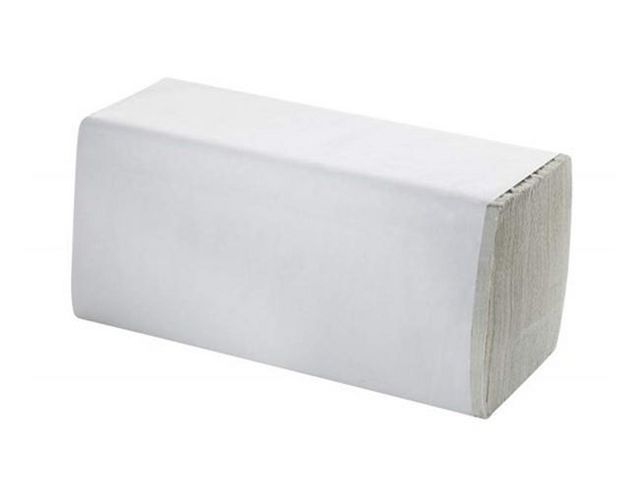 H3 gevouwen papieren handdoeken, zz-vouw, 1-laags, 20 vel, grijs