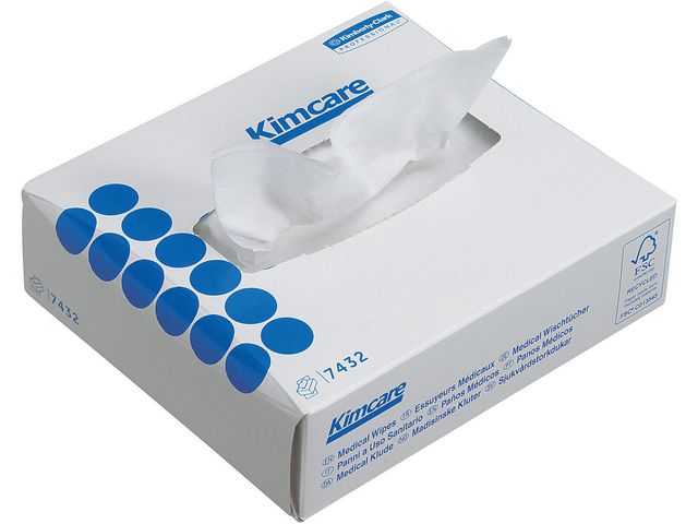 Medical Wipes, wit 2-laags, 11 x 18.5 cm