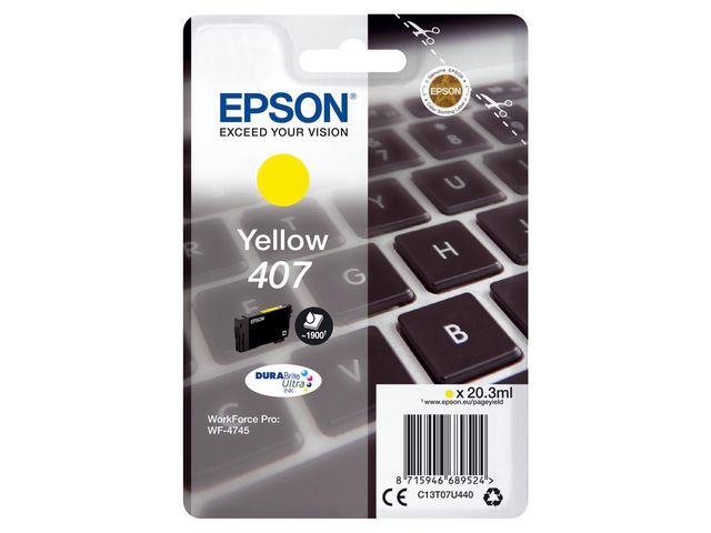 Inkjet Epson 407 C13T07U440 geel
