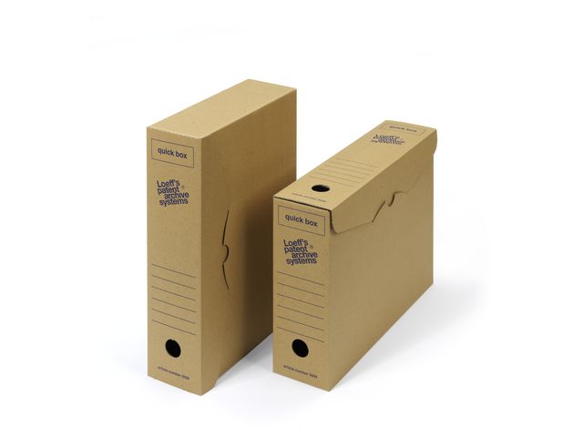 Quick Box Archiefdoos, Karton, 240 x 80 x 335 mm, Bruin