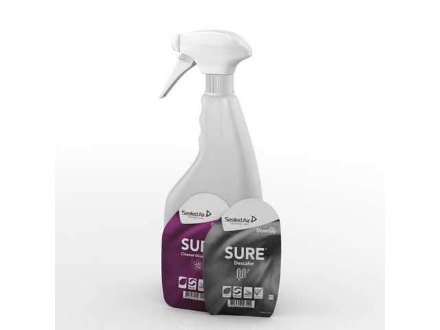 Spuitfles t.b.v. SURE-desinfecterende reinigingsspray en ontkalker, 750 ml