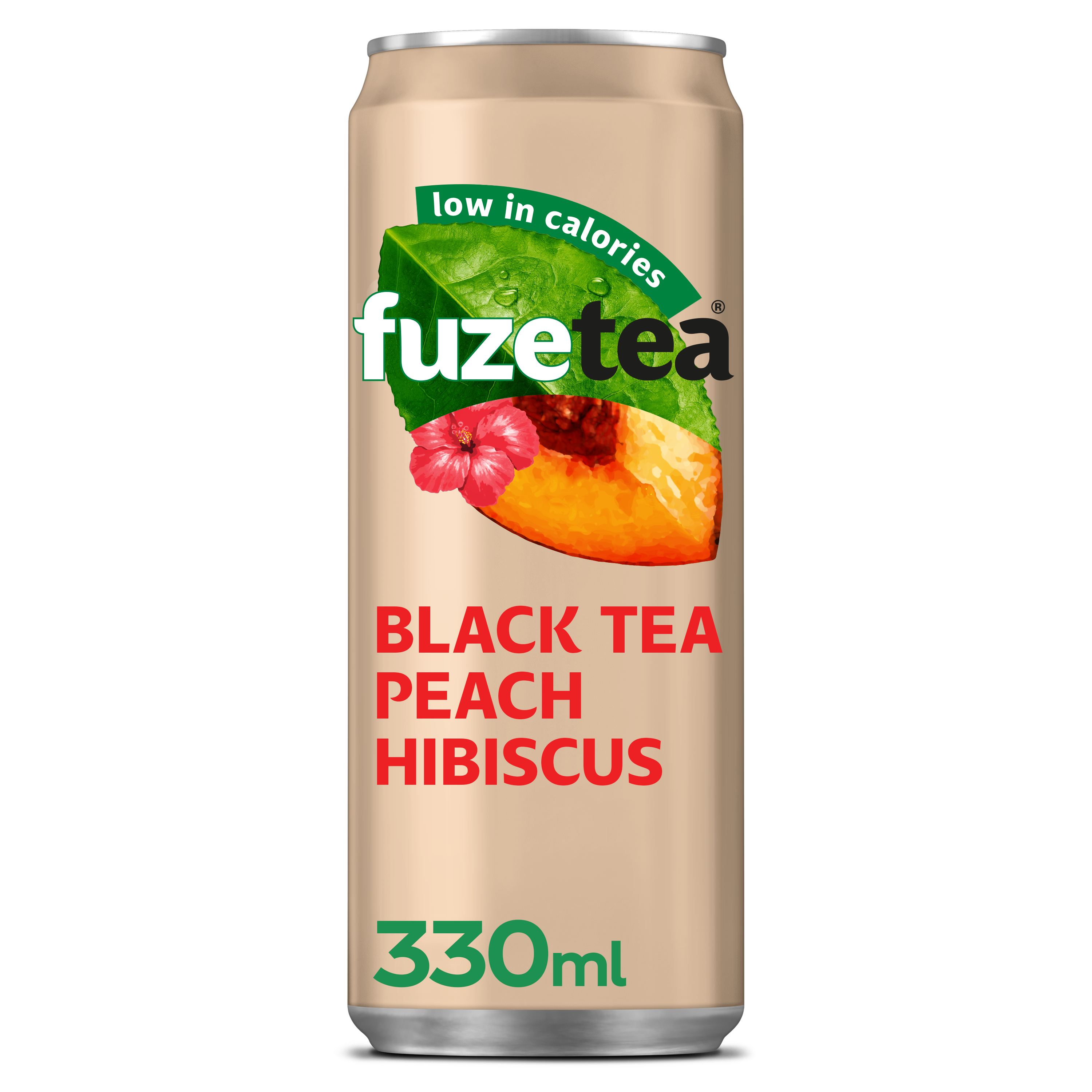 Black Tea Peach Hibiscus, Frisdrank, 0,33 liter