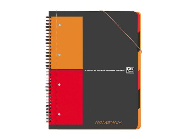 International Organiserbook A4+, Geruit 5 mm, 4-gaats, Grijs