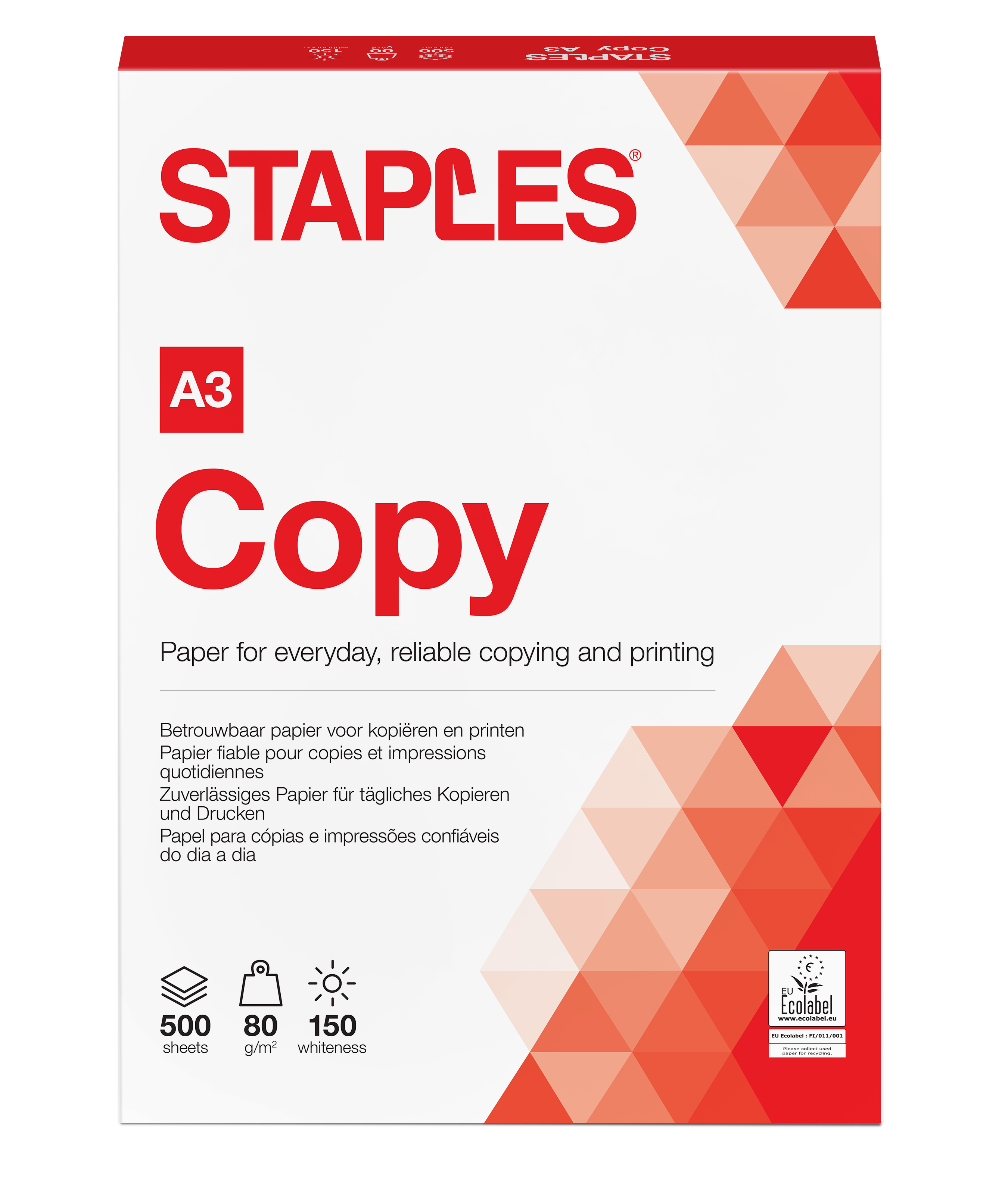 Copy Papier A3 80 g/m² Wit