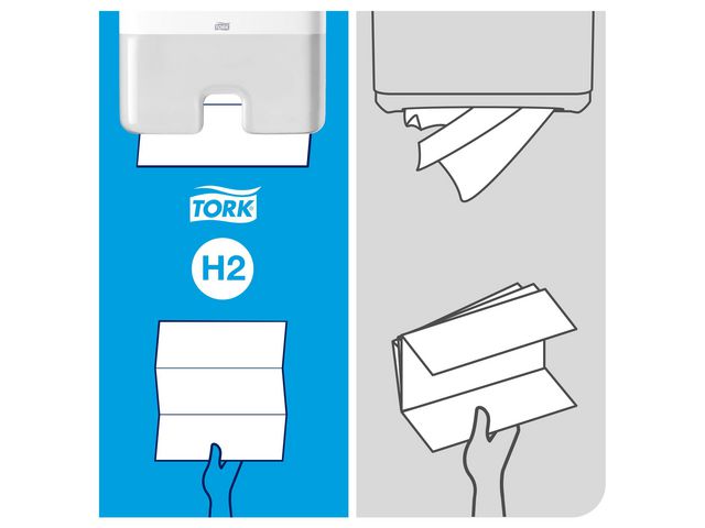Xpress® Elevation Multifold H2 Handdoekdispenser, Plastic, Wit