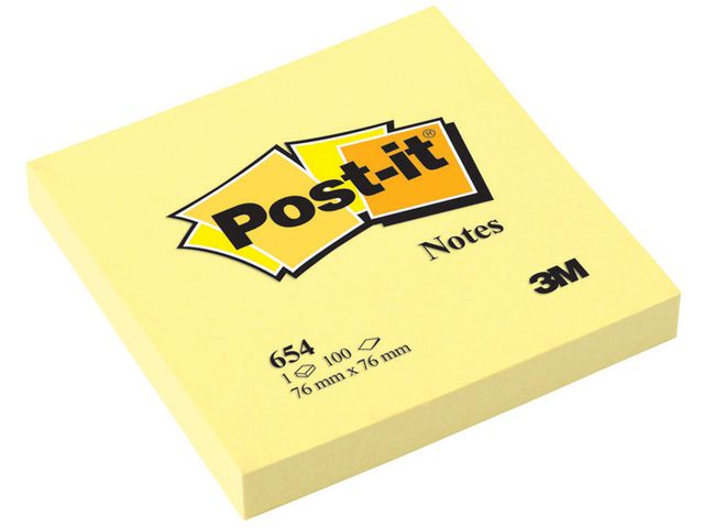 Notes Canary Yellow™, 76 x 76 mm, Geel