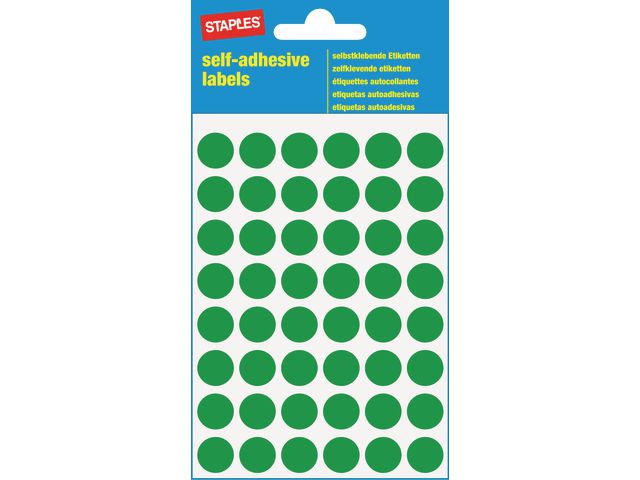 Markeer Etiketten Diameter 12 mm, 48 Etiketten per vel, Groen