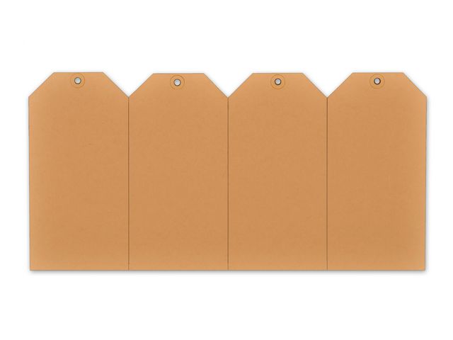 Kartonnen Label met Ophangoog, 60 x 120 mm, 200 gr, Chamois