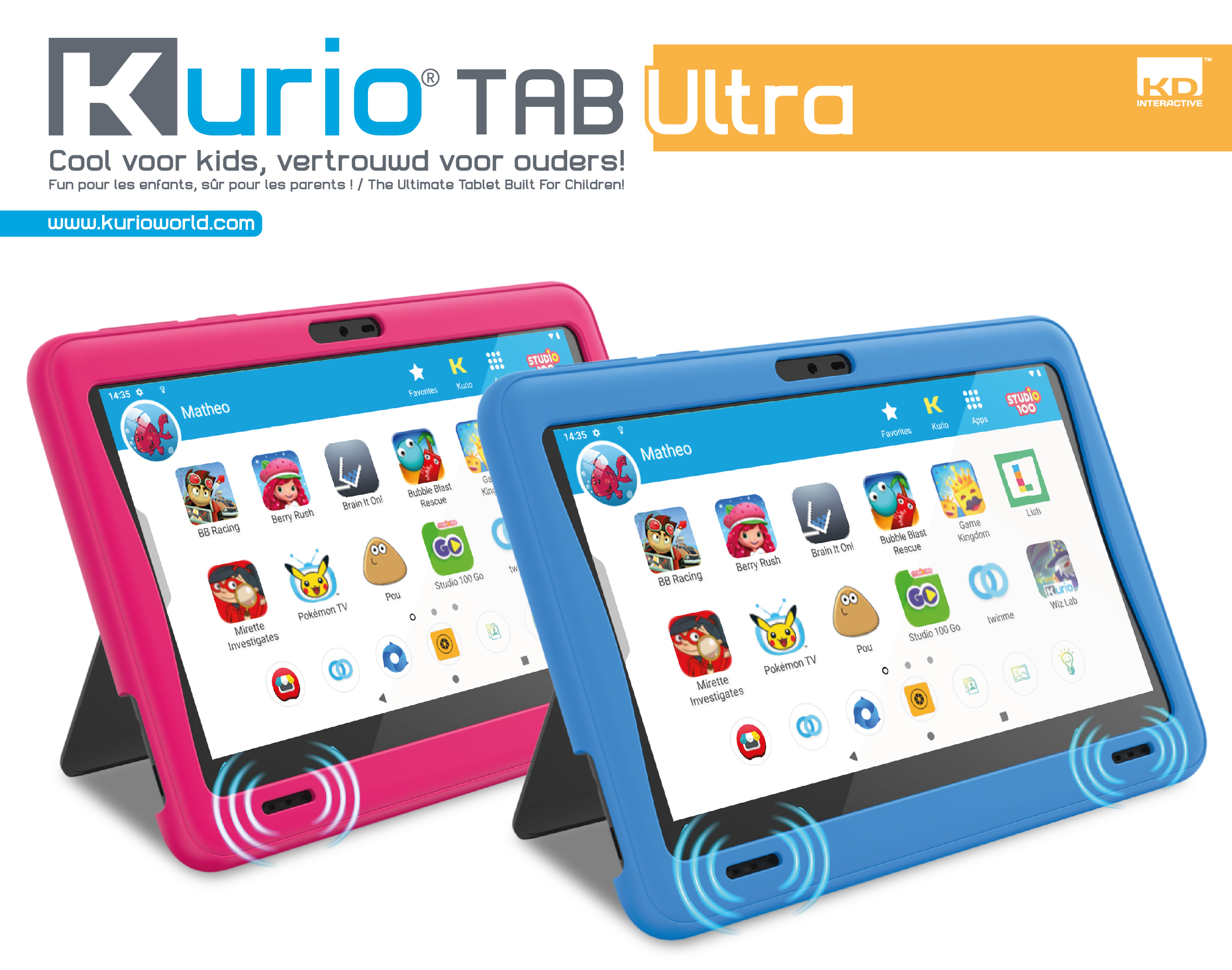 TAB ULTRA STUDIO 100 KINDERTABLET 16 GB Wifi Roze