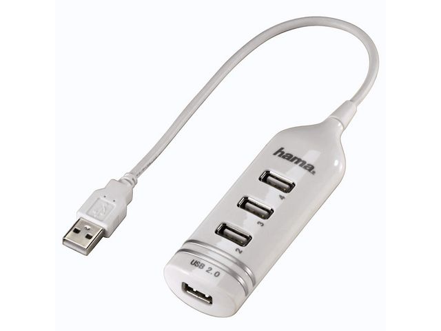 USB Hub 2.0 4 poorts, wit
