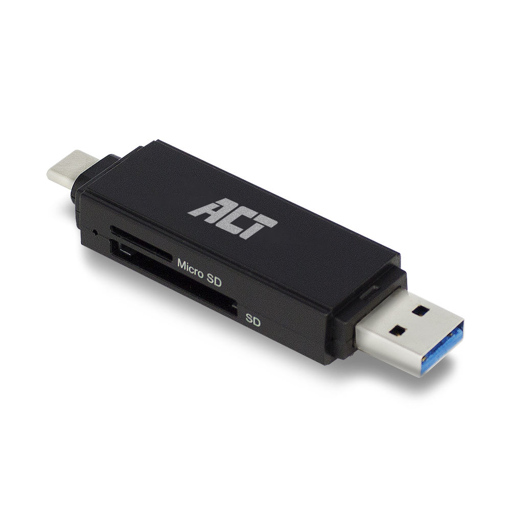 USB 3.2 Gen1 Card Reader SD and Micro SD USB-C & Type-A connector