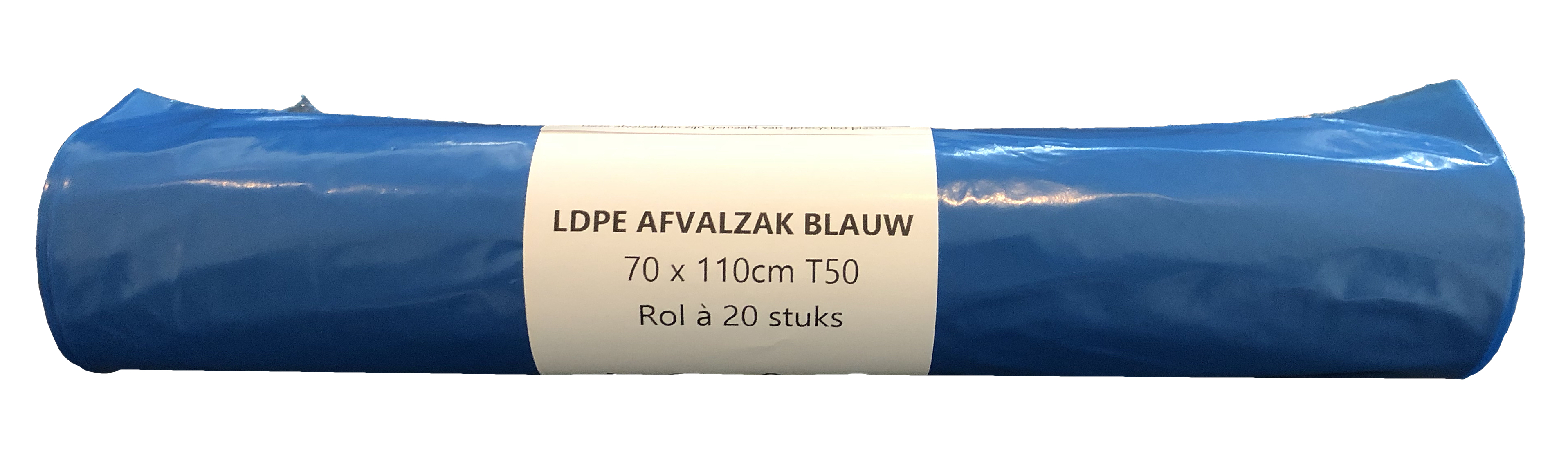 Afvalzak 120 L Blauw LDPE T50