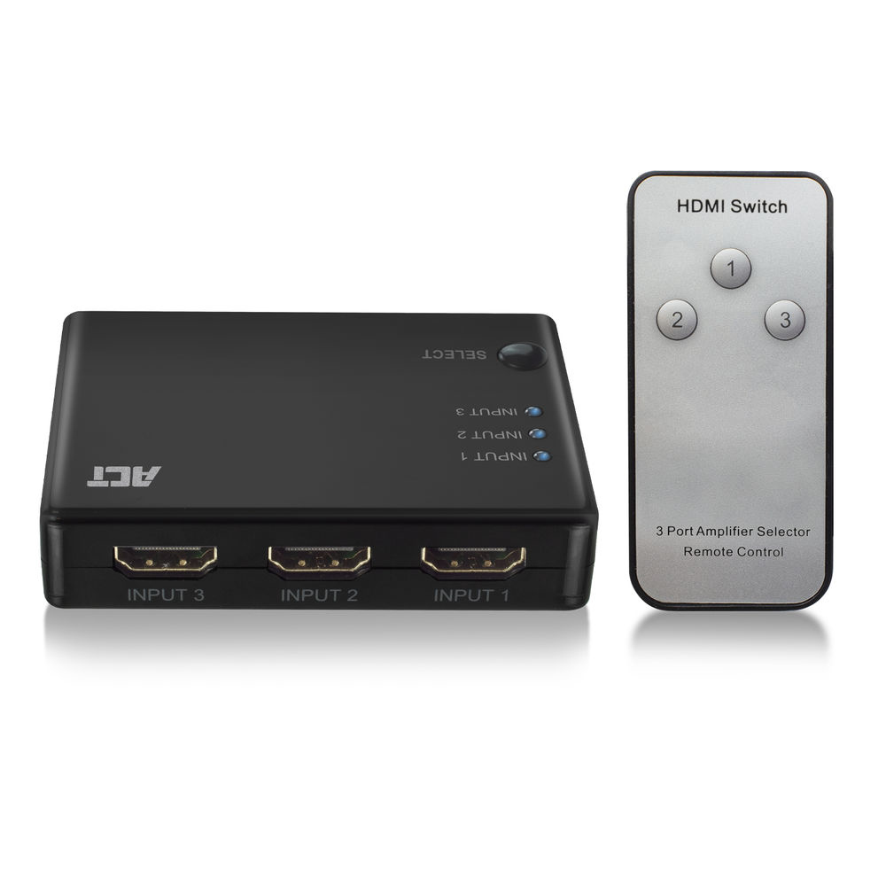 3 x 1 HDMI switch 4K@60Hz USB powered incl remote control