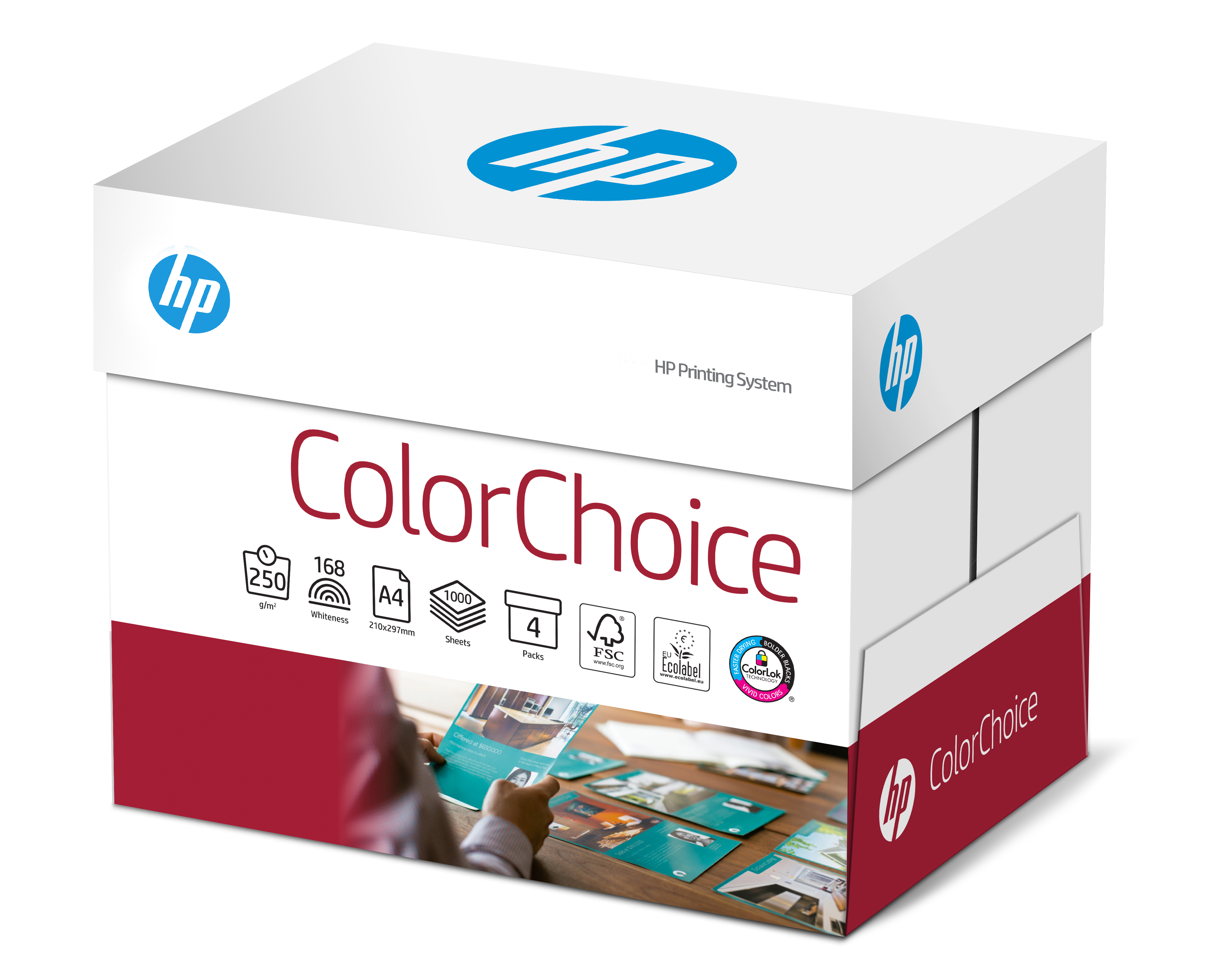 ColorChoice Papier A4 250 g/m² Wit