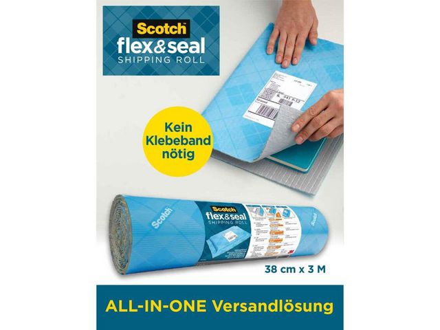 Flex & Seal Verpakkingsrol, 38 cm x 3 m, Blauw