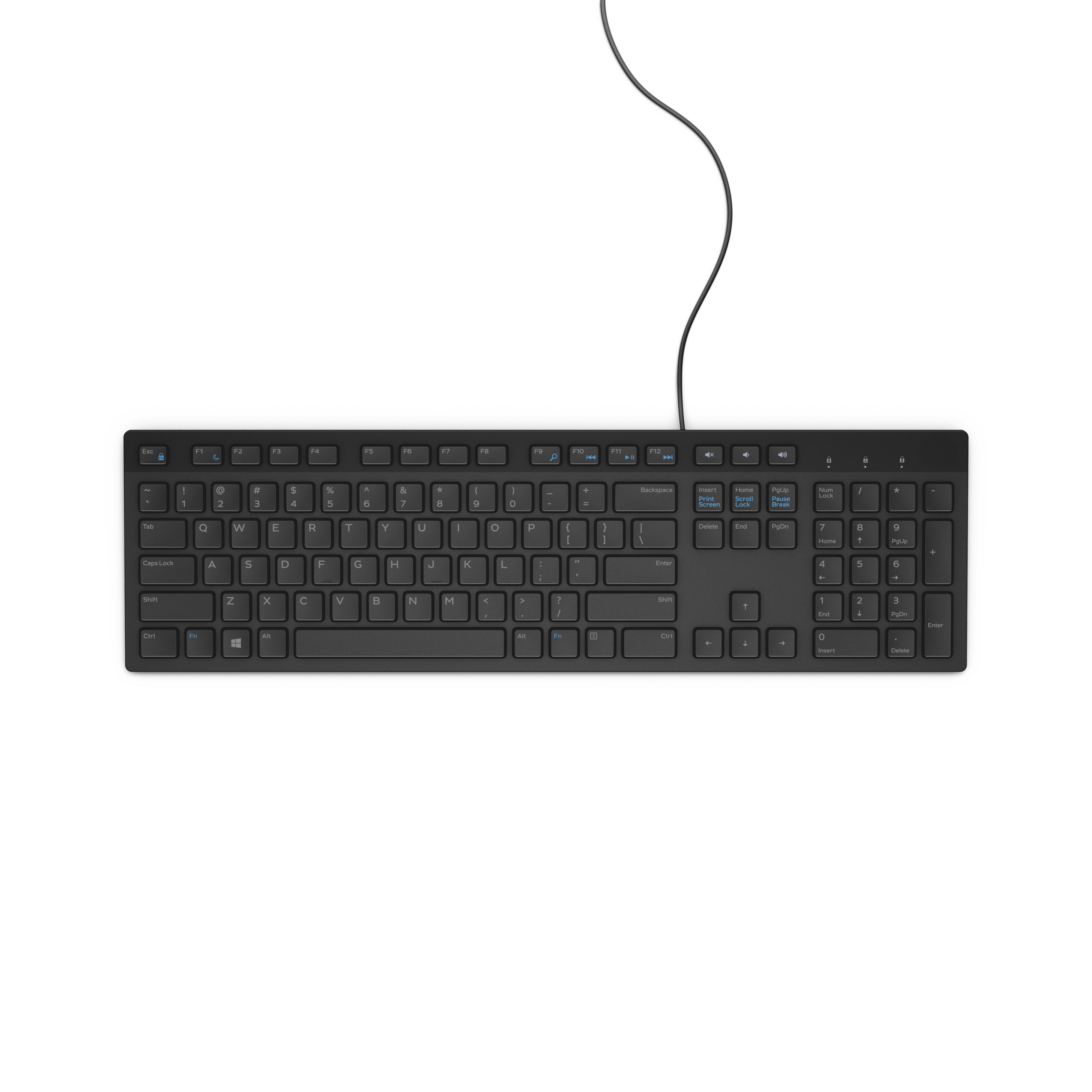 KB216 toetsenbord USB QWERTY US International Zwart