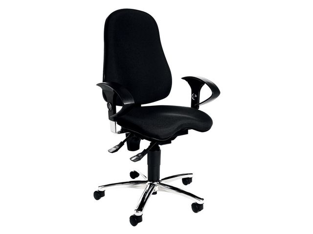Ortho, bureaustoel, stof, 55 cm hoog, zwart