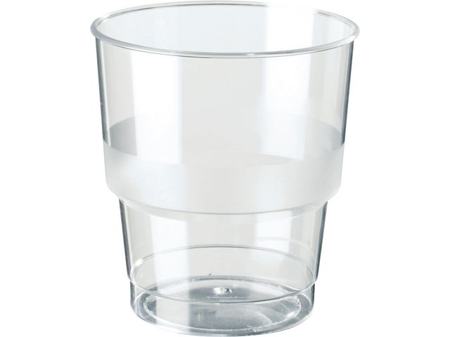 Drinkglas, Polystyreen, 200 ml, Transparant