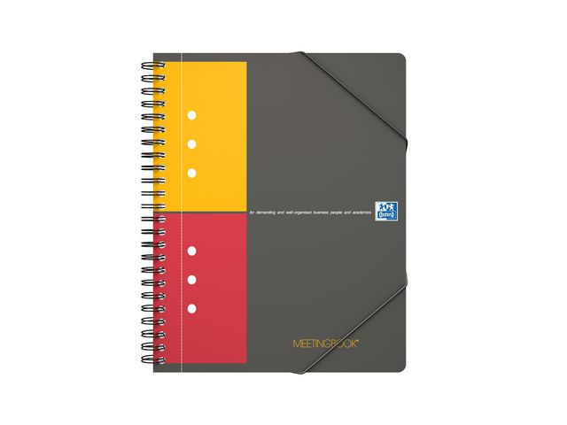 International Meetingboek A5+, Geruit 5 mm, 10-gaats, Grijs
