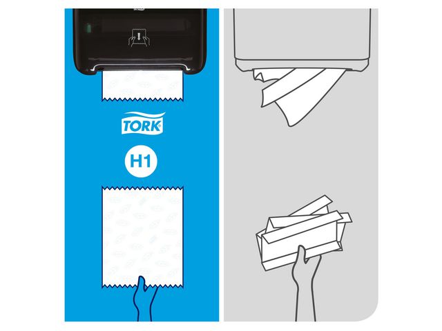 Premium Soft H1 Handdoekrol Met Huls, 2-laags, Wit