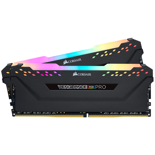 DDR4  3200MHz 16GB 2 x 288 DIMM  Unbuffered  16-18-18-36  Vengeance RGB PRO black Heat spreader  RGB LED  1.35V  XMP 2.0