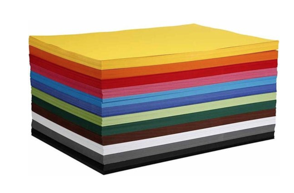 Gekleurd karton 42 x 59,4 cm 120 stuks 180 g multicolor