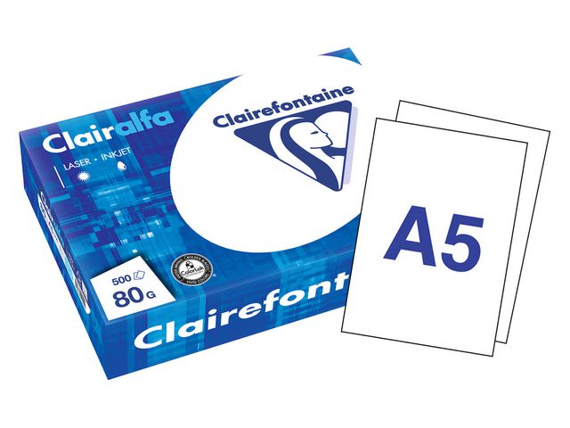 Clairalfa Papier, A5, 80 g/m², Wit