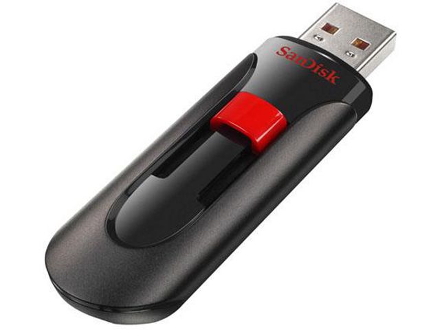 Cruzer® Glide USB-Stick 2.0, 32 GB, Zilver, Rood