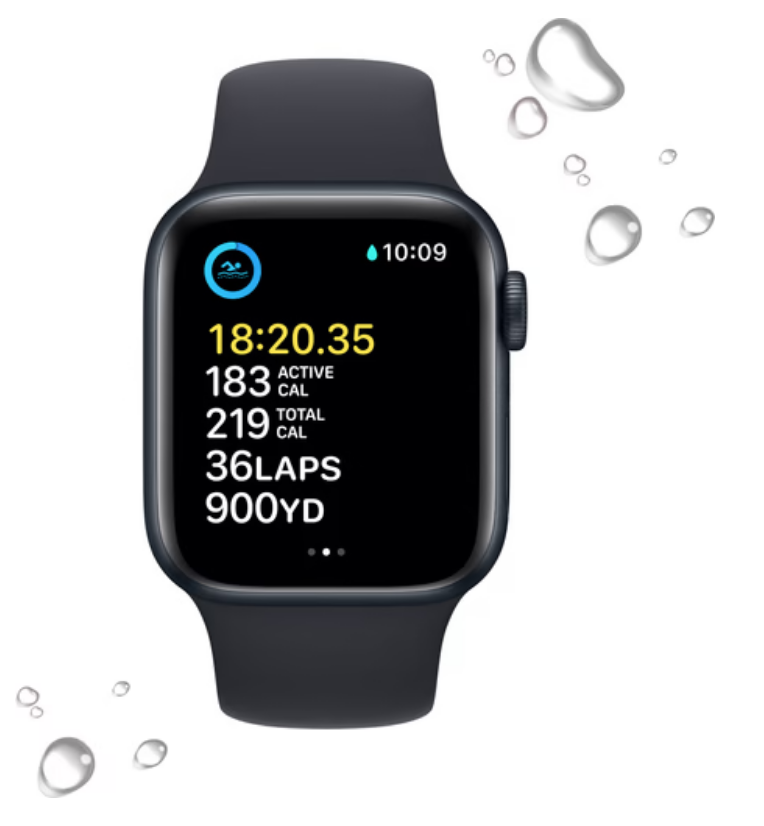 APPLE Apple Watch SE (2022) GPS 40mm Midnight Aluminium Case with Midnight Sport Band Regular