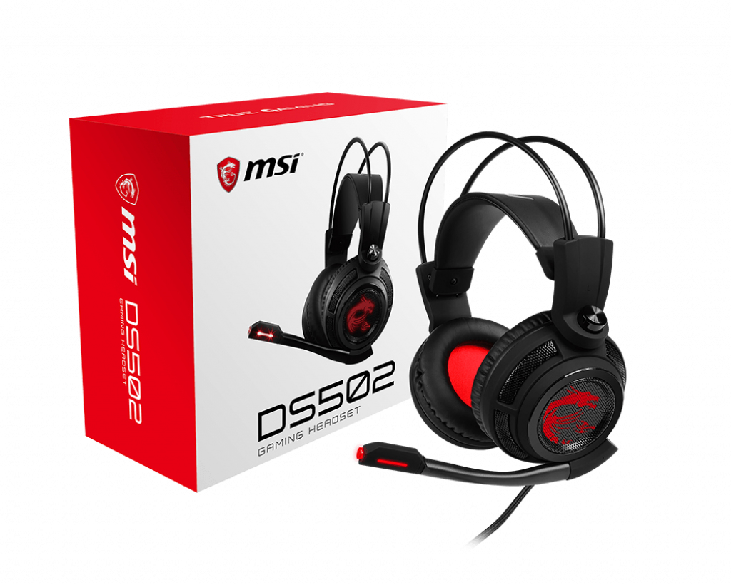 DS502 virtual 7.1 surround sound USB Over-ear GAMING Headset with In-line controller and foldable microphone.
