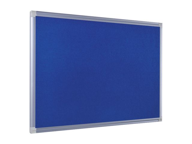 New Generation Prikbord, Vilt, Aluminium Frame, 1200 x 900 mm, Blauw
