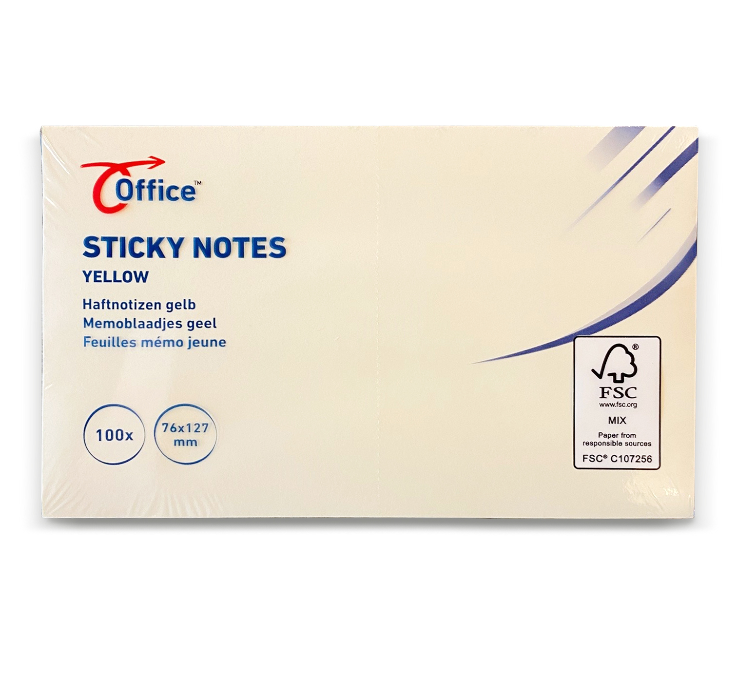 Sticky Notes 76 x 127 mm Geel