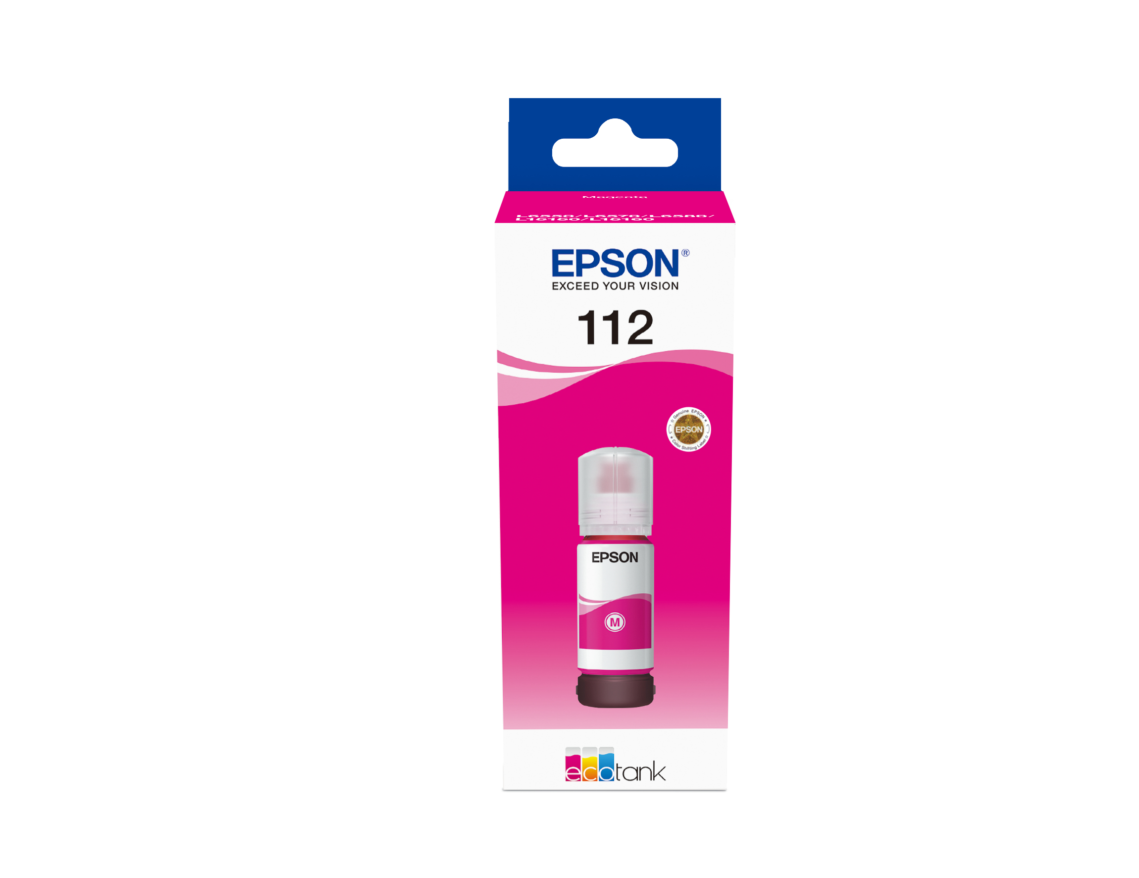  112 EcoTank Pigment Magenta ink bottle