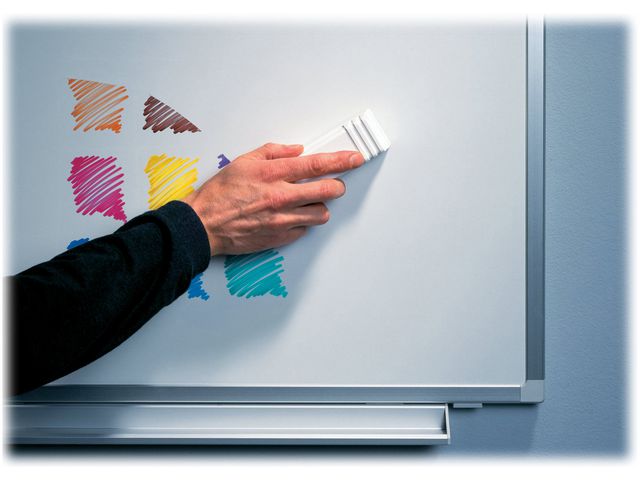 Magnetische Whiteboardwisser, 45 × 35 × 140 mm, Wit