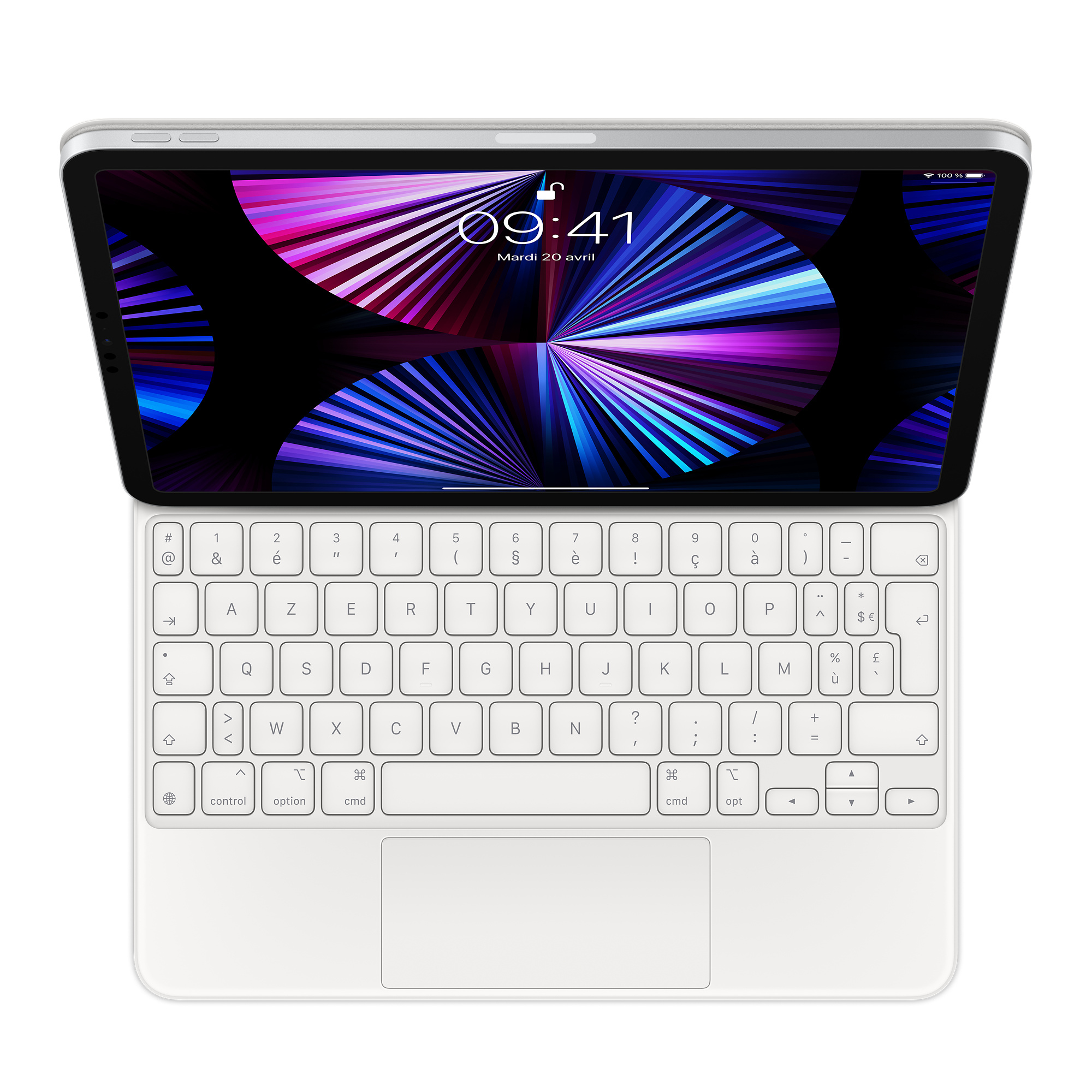  Magic Keyboard for iPad Pro 11inch (2021) 3rd generation and iPad Air (2020) 4th generation Wit AZERTY