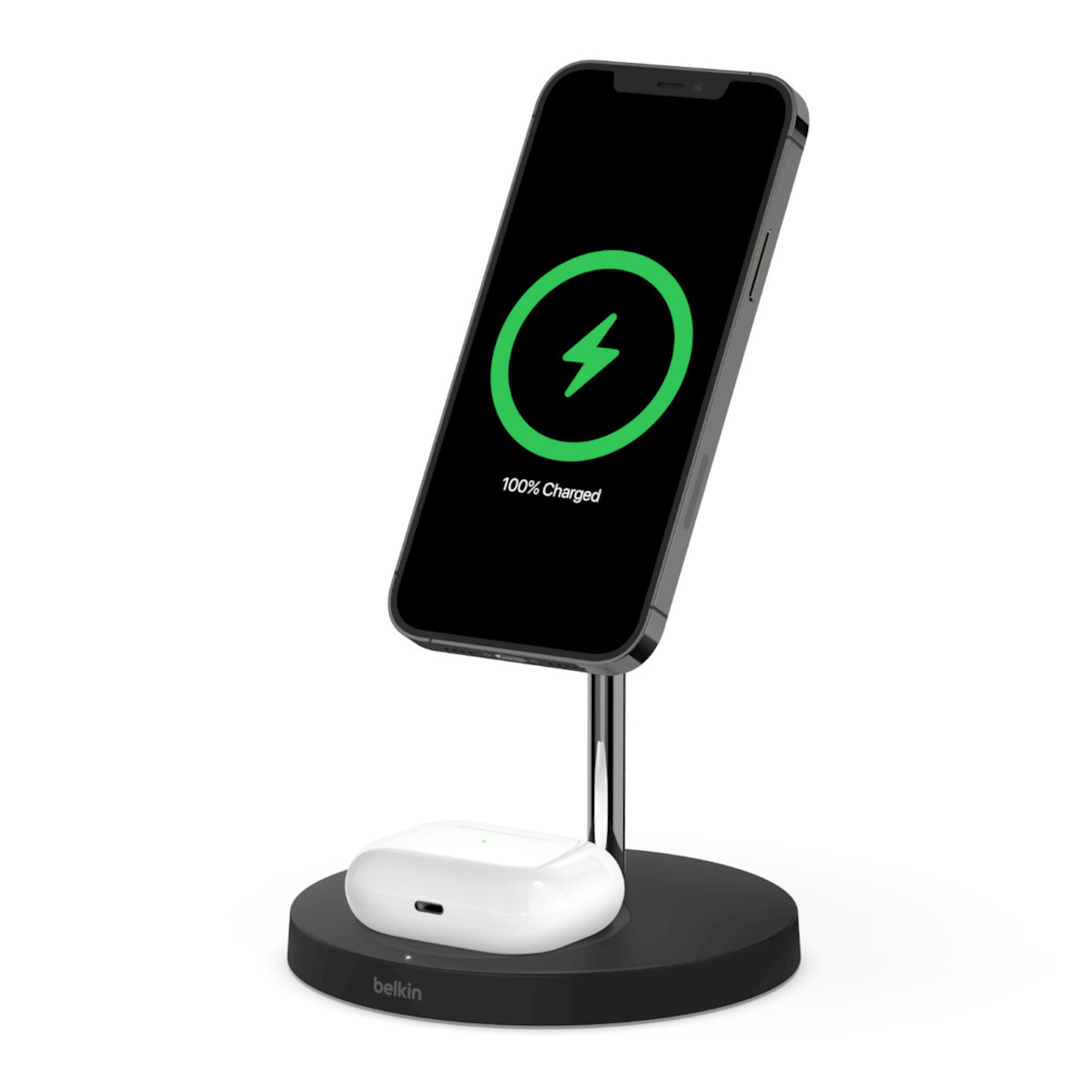 BELKIN Boost Charge Pro MagSafe 2-in-1 Wireless Charger Stand - Black