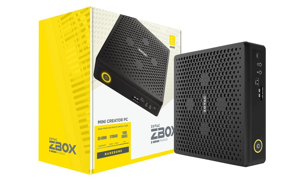  ZBOX EN072070S-BE Barebone Intel Core i7-10750H NVIDIA RTX2070 SUPER 2xDDR4 SODIMM slots M2 SSD slot 2.5inch WIFI