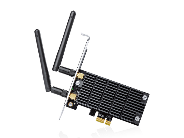 AC1300 Dual Band Wireless PCI Express Adapter  Broadcom   2T2R  867Mbps at 5Ghz+ 400Mbps at 2.4Ghz  802.11ac/a/b/g/n  2 detachable antennas