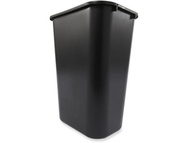 Vierkante afvalbak 39 l, zwart