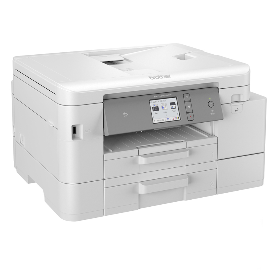 Flatbed/ADF kleur A4 inkjetprinter/copier/scanner/fax/PC-fax  14K4  35/29 ppm (zwart-wit/kleur)  1200x4800 dpi  128MB  USB 2.0 Hi-Speed