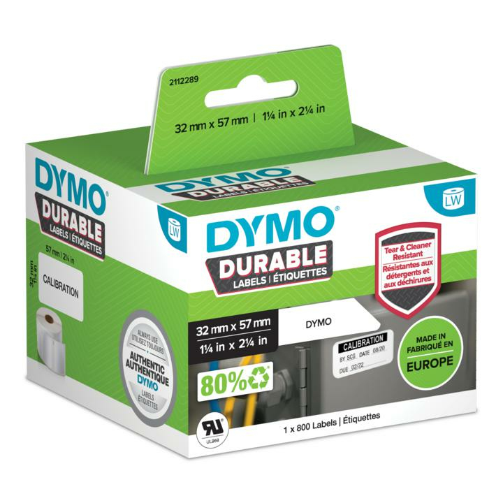 Label Dymo Durable 57x32mm 1x800