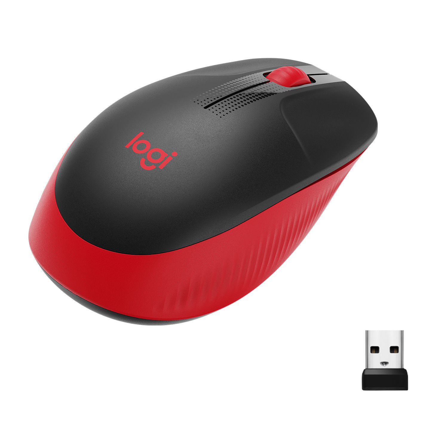 M190 Full-size wireless mouse - RED - EMEA