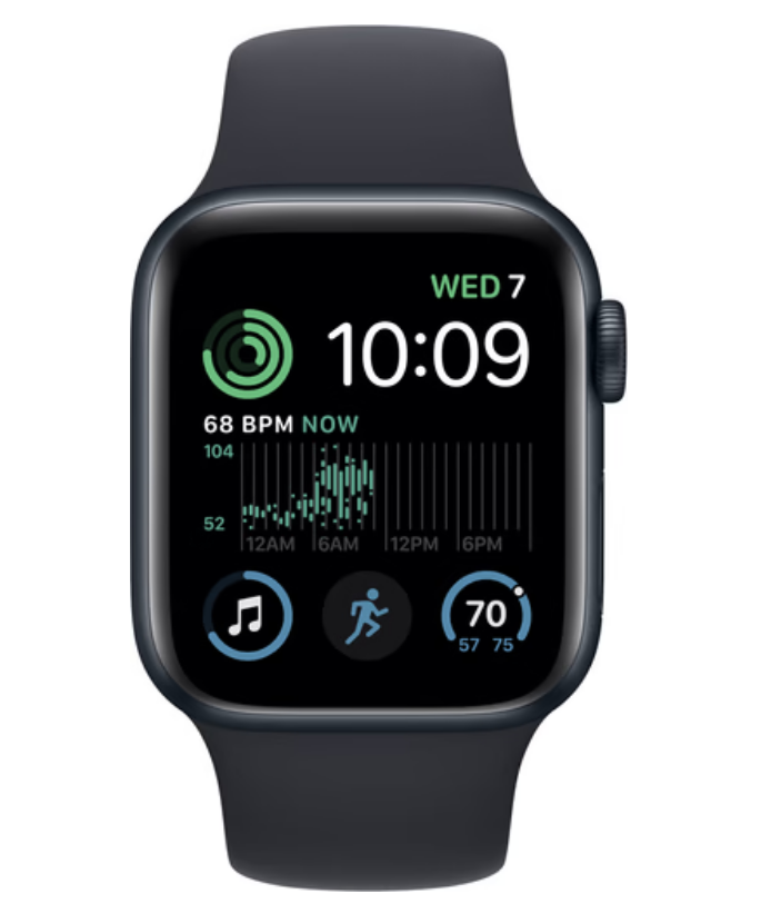 APPLE Apple Watch SE (2022) GPS 40mm Midnight Aluminium Case with Midnight Sport Band Regular