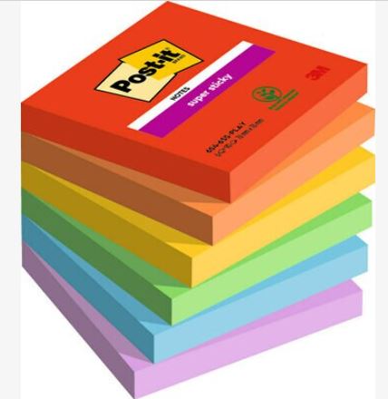 Super Sticky Notes Playful Colour Collection 76 x 76 mm