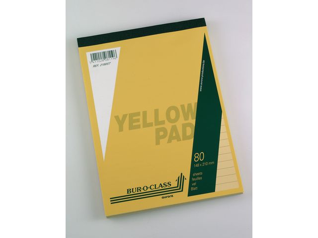 Yellow Pad Schrijfblok A5, Gelinieerd, Grijs / Geel
