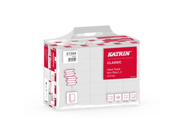Handdoek Katrin 61594 W vouw Classic 2laags 20,3x32cm